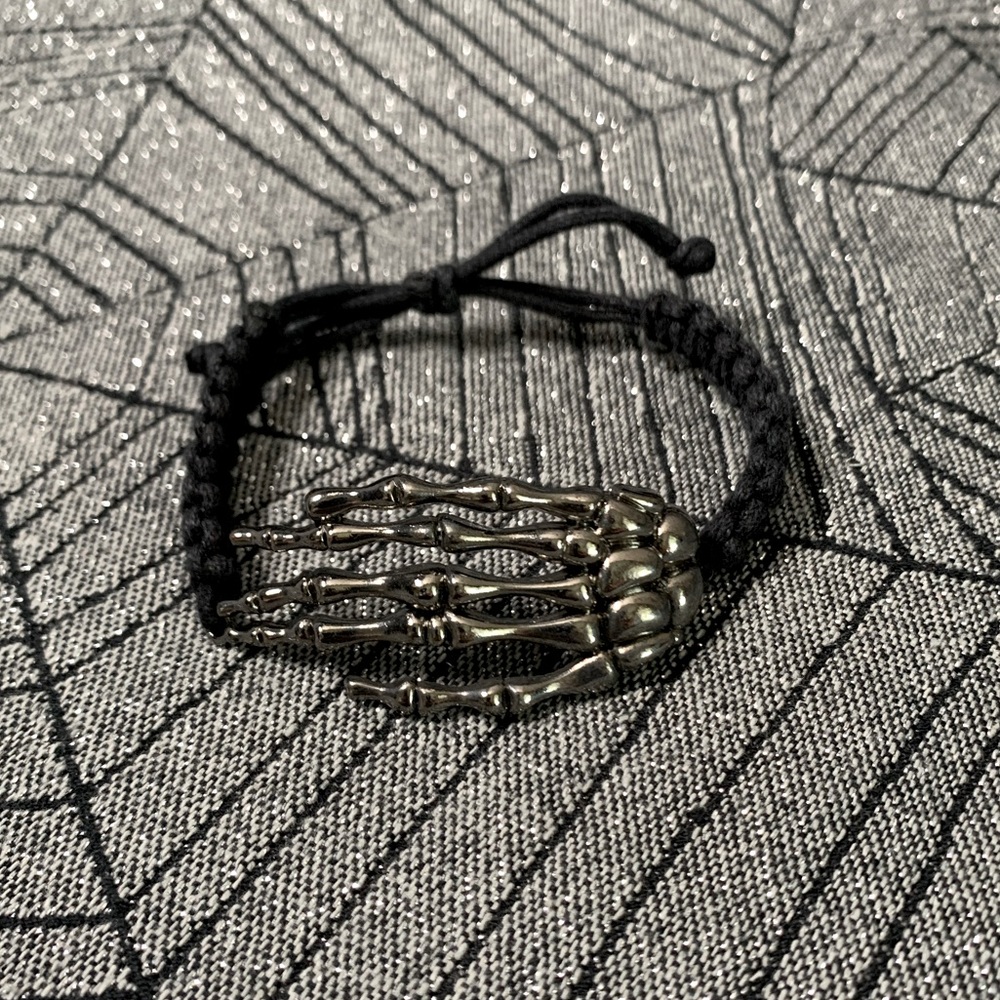 Skeleton Hand Adjustable cord bracelet
